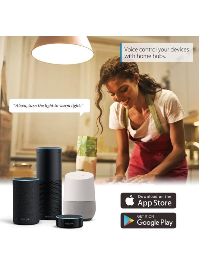 معجب مصباح ذكي E14، مصباح LED RGBWW، مصباح ذكي E14 بقوة 450 لومن، قابل للتعتيم مع 16 مليون لون متنوع يمكن تخصيصه. - Image 4